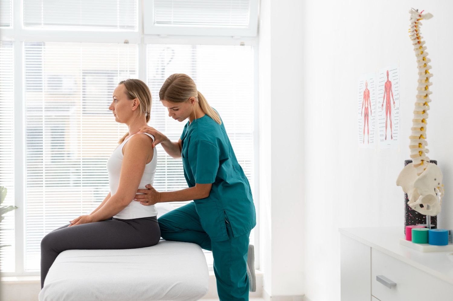 Appareils de physiothérapie et table de soins
